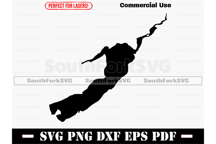 Delavan Lake Wisconsin Map Silhouette Shape Outline