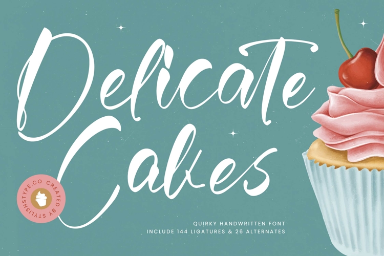 Delicate Cakes - Quirky Handwritten Script