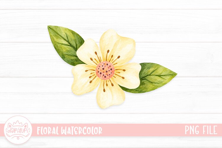Delicate Cream Flower with Leaves example image 1