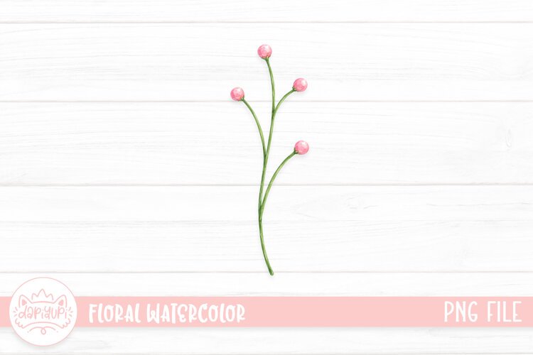 Floral Watercolor Illustration, Flower Watercolor Decoration example image 1