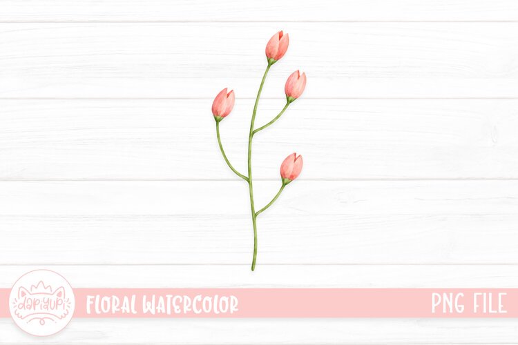 Floral Watercolor Illustration, Flower Watercolor Decoration example image 1