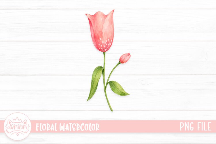 Floral Watercolor Illustration, Flower Watercolor Decoration example image 1