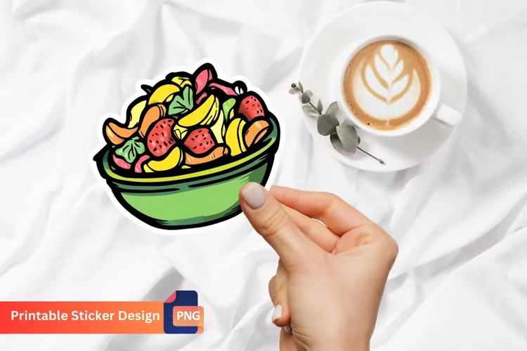 Delight Dish Sticker, Elegant Plate Design Sticker