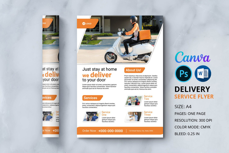 Delivery Service Flyer Template