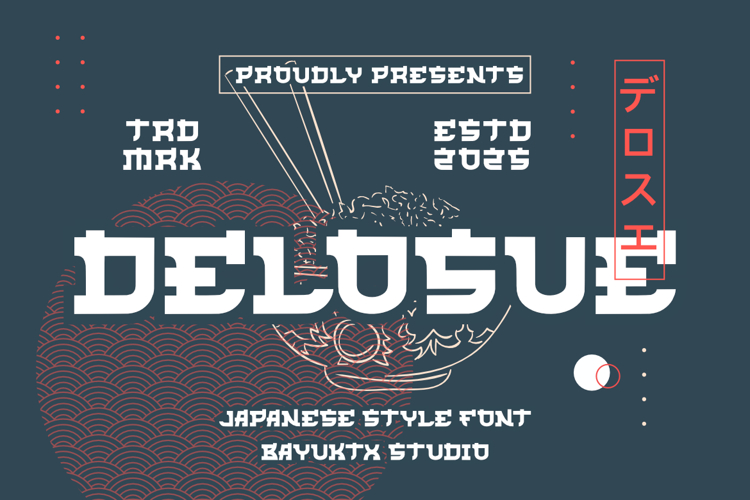 Delosue - Japanese Style Font
