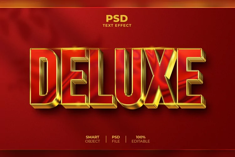 Deluxe 3D editable text effect