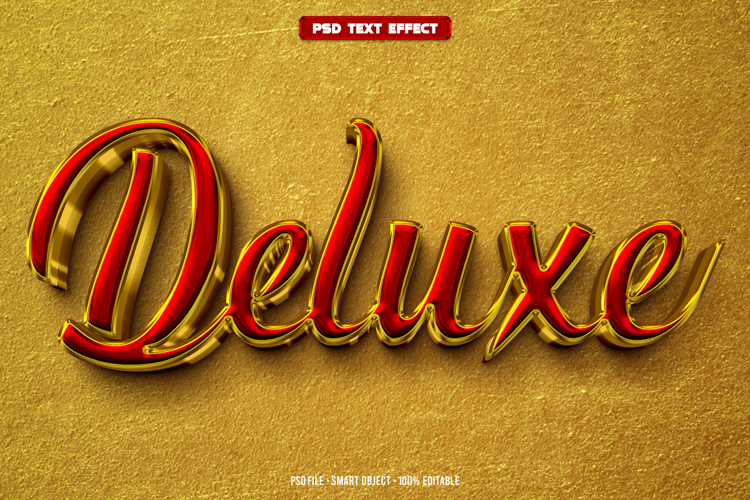 Deluxe 3D editable text effect