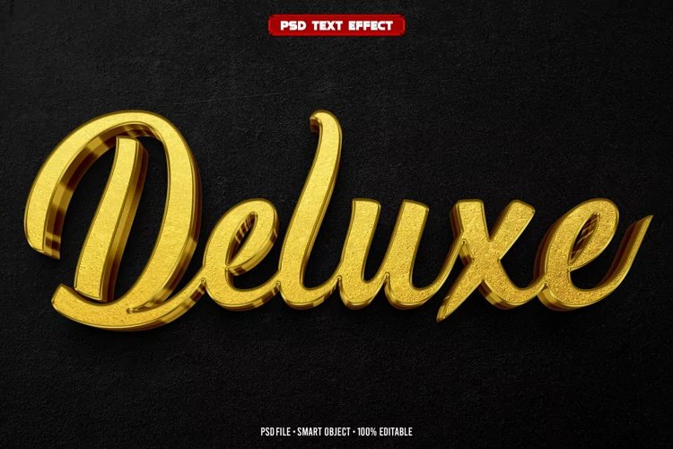 Deluxe 3D editable text effect