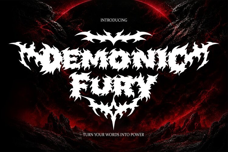Demonic Fury - Black Metal Font example image 1