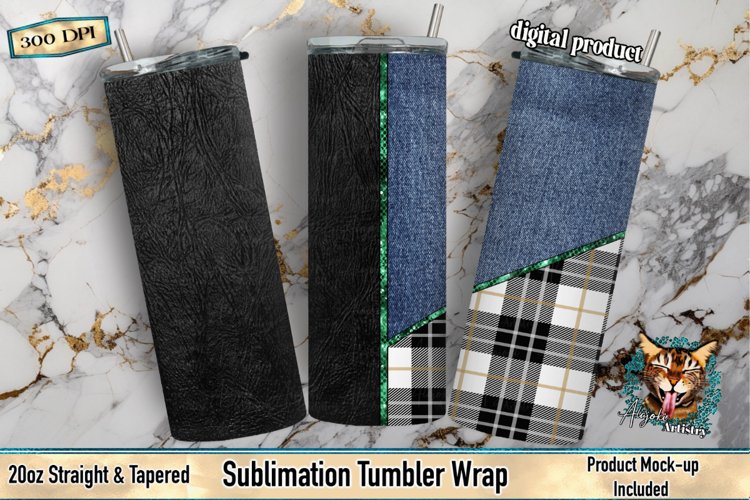 Denim Sublimation , Christmas Sublimation, Tumbler Wrap