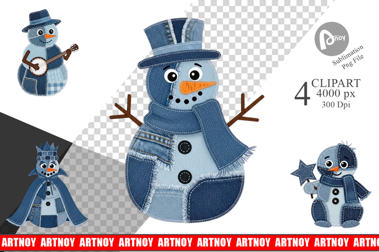 Christmas Snowman Clipart Image 6