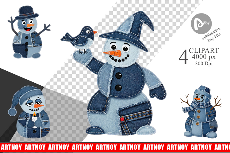 Christmas Snowman Clipart Image 5