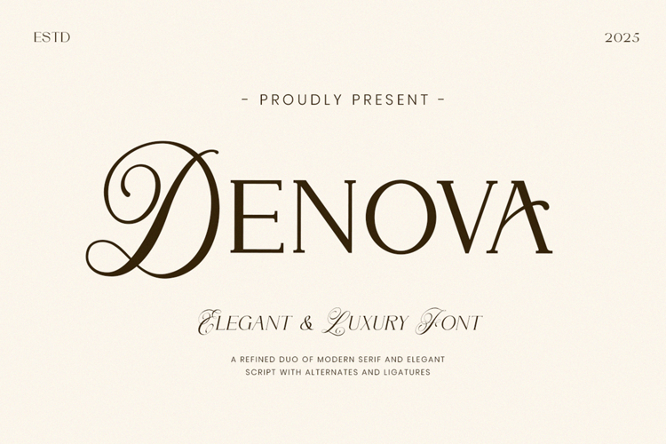 DENOVA // Elegant Luxury Font