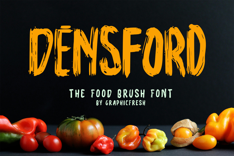 Densford - The Brush Food Font