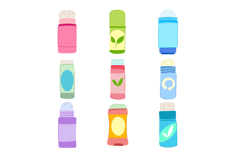 deodorant eco friendly set cartoon example image 1