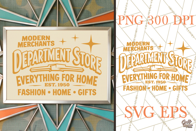 Retro Department Store SVG PNG Atomic Age Sign