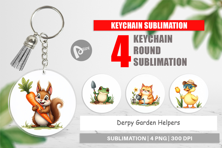 Derpy Garden Helpers Keychain