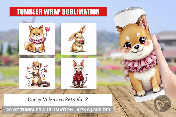 Derpy Valentine Pets Tumbler