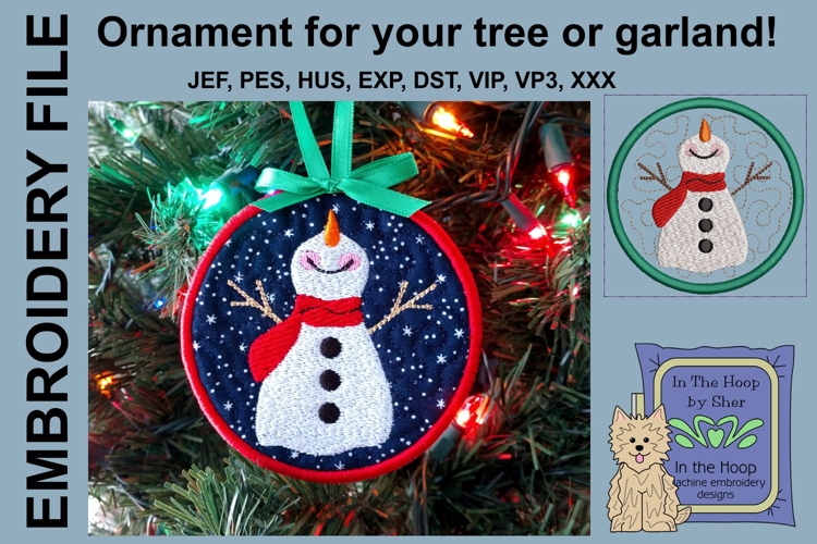 ITH Happy Snowman Ornament