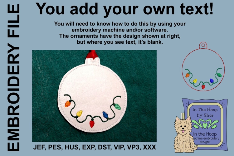 ITH Christmas Ornament Blank 1