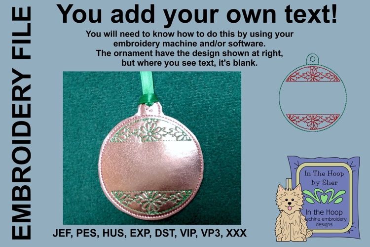 ITH Christmas Ornament Blank 8