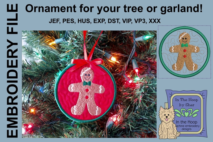 ITH Gingerbread Boy Ornament