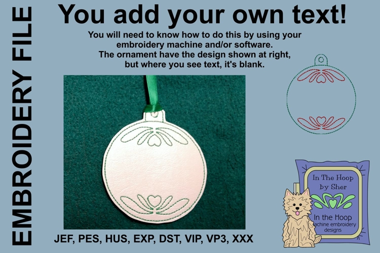 ITH Christmas Ornament Blank 9