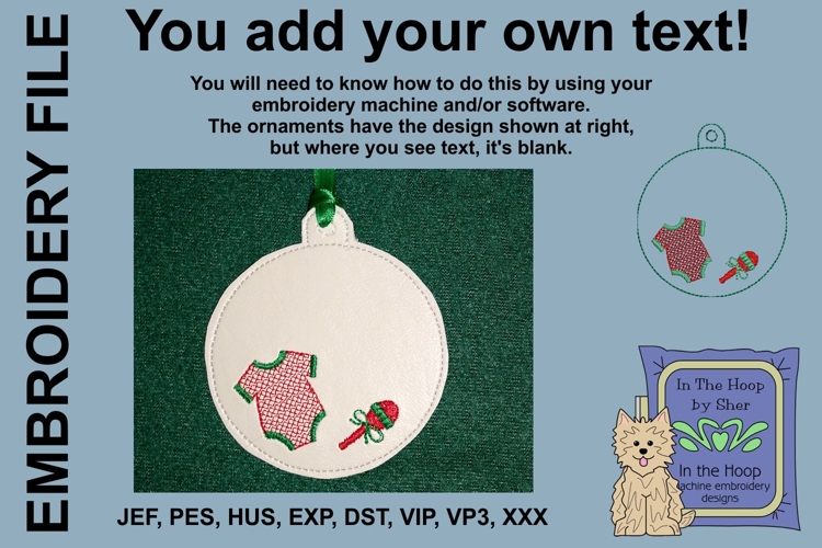ITH Christmas Ornament Blank 2