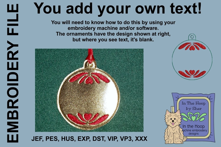 ITH Christmas Ornament Blank 5