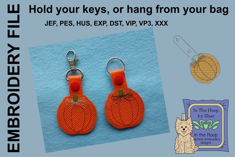 Pumpkin Key Fob - Bag Tag