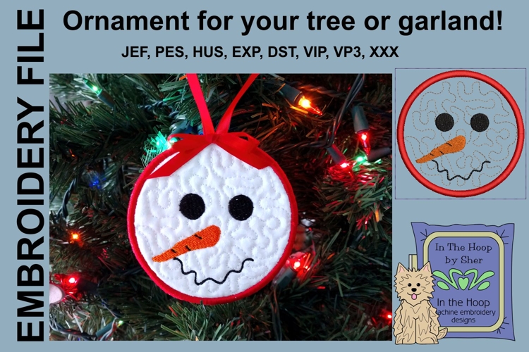 ITH Snowman Face Ornament