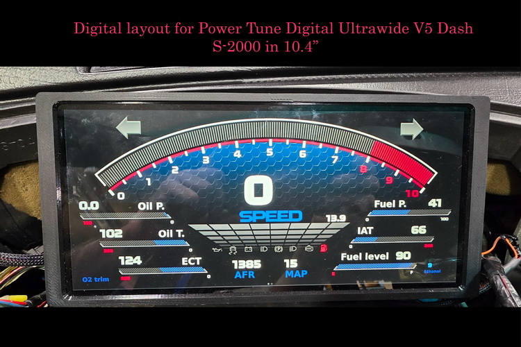Digital Layout for Power Tune Digital Ultrawide V5 Dash