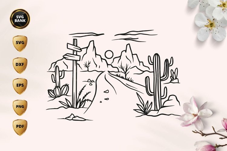 Desert Scene SVG example image 1