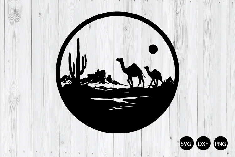 Desert Scene SVG, Cactus SVG, Desert Landscape SVG
