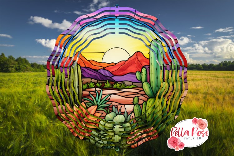 Desert Landscape | Western| 10" Sublimation Wind Spinner