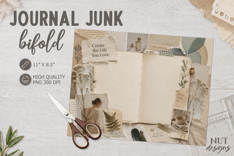 Floral Collage Junk Journal motivational quotes ephemera