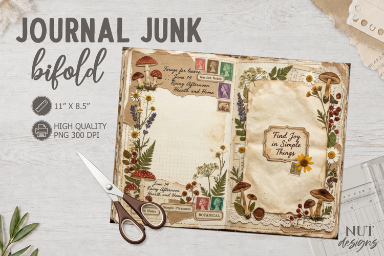 Vintage Collage Junk Journal motivational quotes ephemera