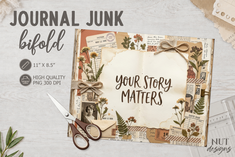Floral Junk Journal motivational quotes Your story matters