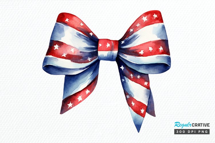 Bow 4th Of July Sublimation PNG Clipart