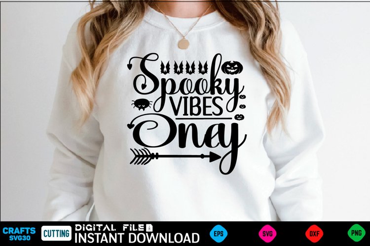 Halloween Svg Design,Halloween Quotes Spooky Halloween T-Shi example image 1