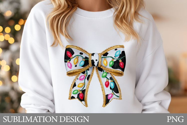 Christmas Bow Sublimation. Christmas Bow T-Shirt Design