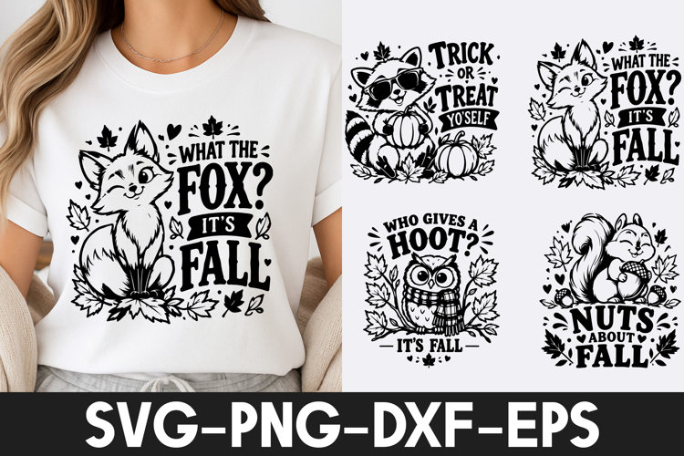 What The Fox It's Fall Autumn SVG PNG