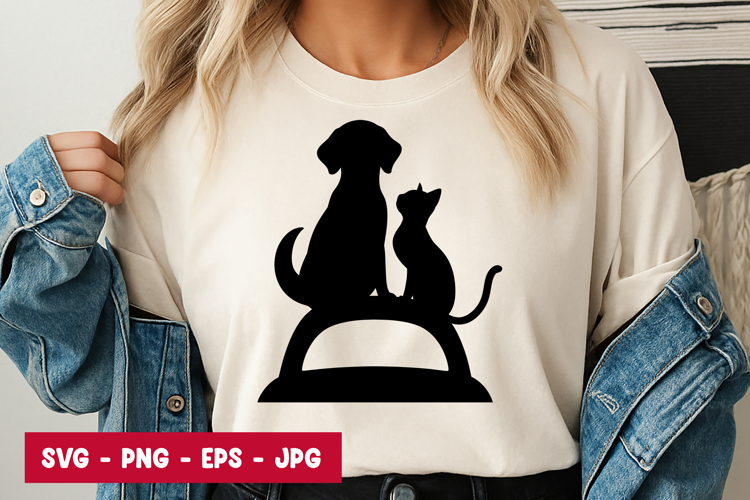 Dog Silhouette Sitting Image 8