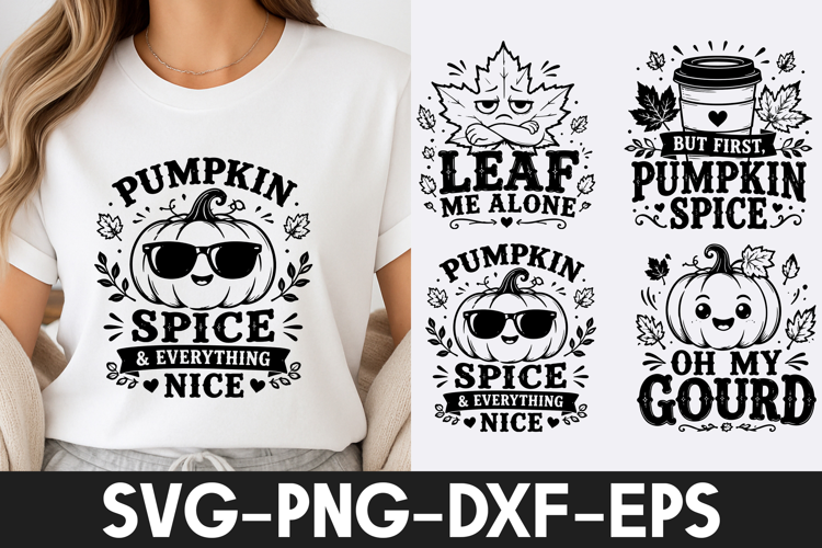 Pumpkin Spice Cute Fall Pumpkin Design SVG PNG