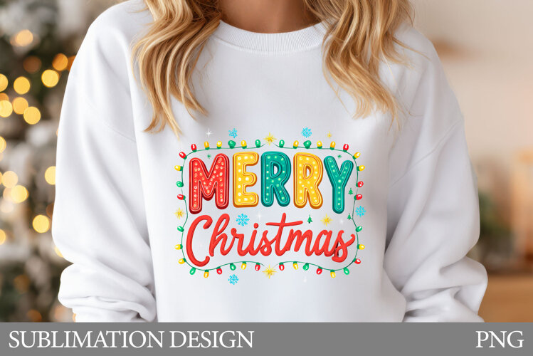 Merry Christmas T-Shirt. Christmas Sublimation example image 1