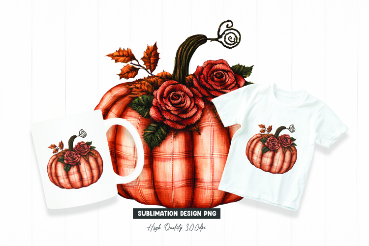 Rose Flower Autumn Pumpkin Clipart