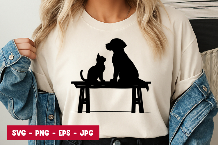 Dog And Cat Silhouette Image 8