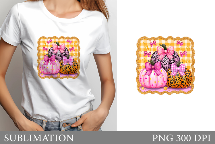 Pumpkin T-Shirt Design. Pumpkin Sublimation example image 1