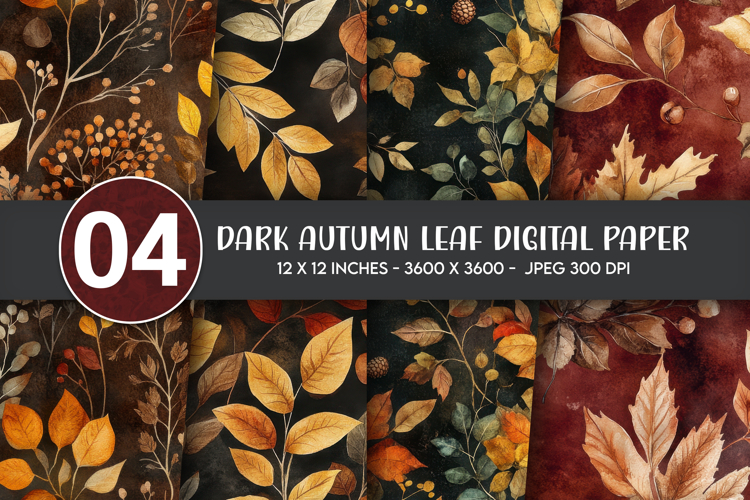 Dark Leaf Digital Paper