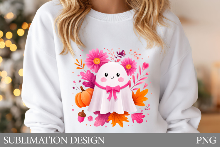 Cute Ghost Sublimation. Cute Ghost T-Shirt Design